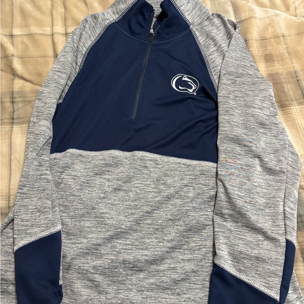 PENN STATE Navy and Gray Quarter-Zip Pullover